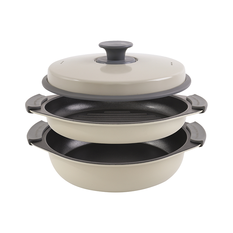 Coprire con valvola per il vapore. Microonde Grill Multi-Pot